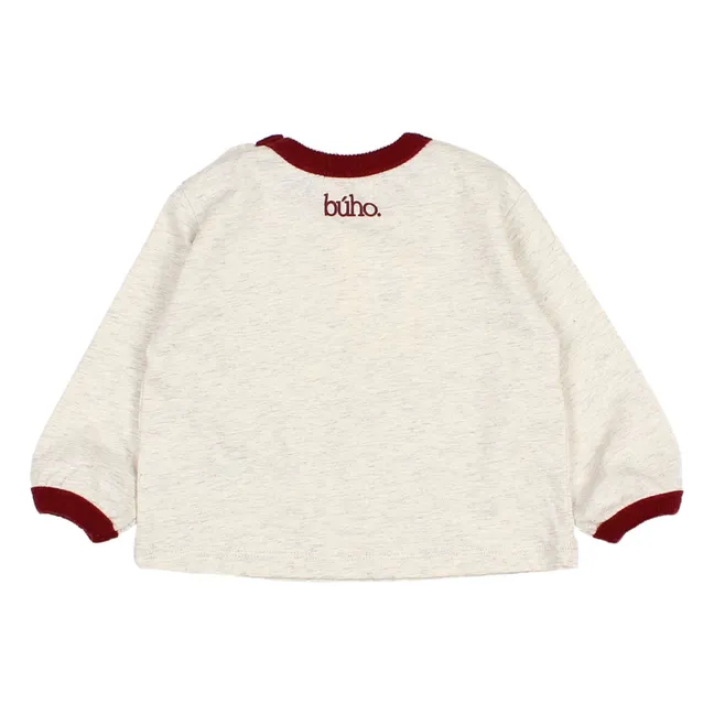 T-shirt Constrasté Chiné | Bordeaux