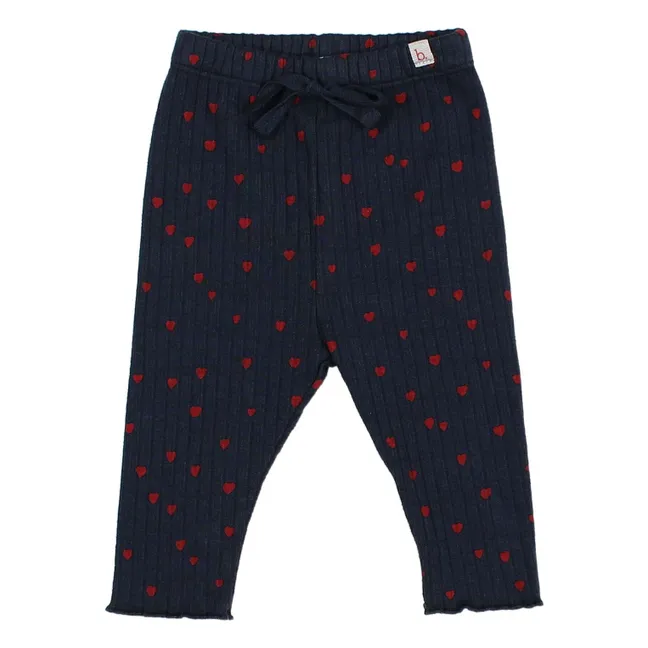 Mini Hearts Legging | Navy blue