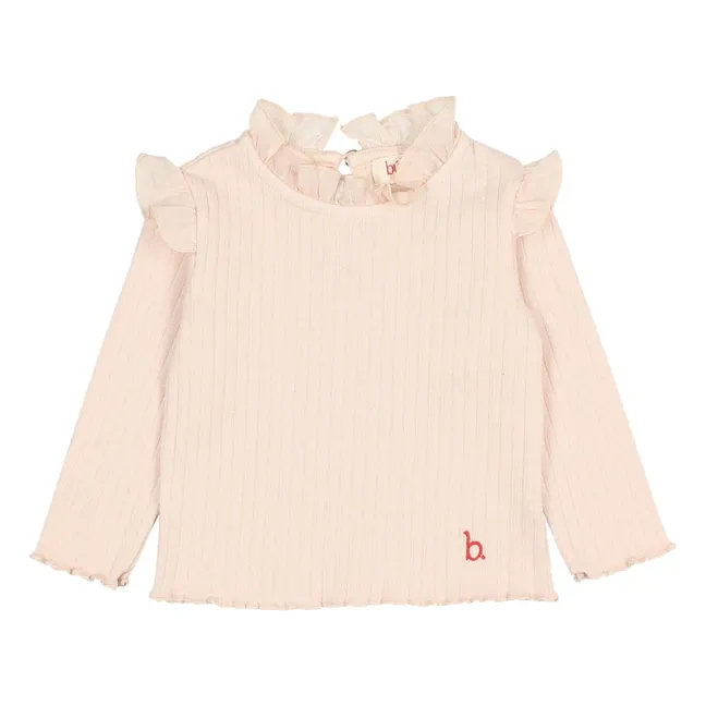 T-shirt Volants | Rose pâle