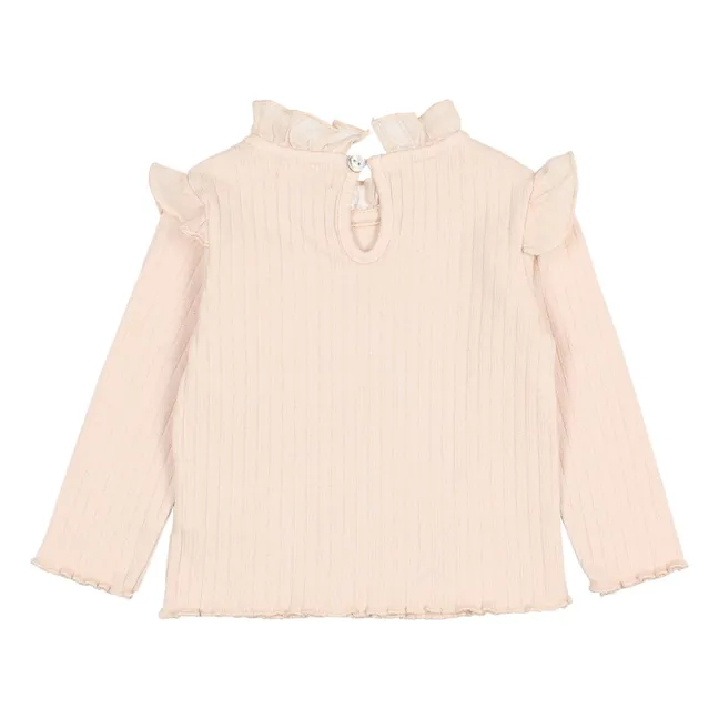 T-shirt Volants | Rose pâle