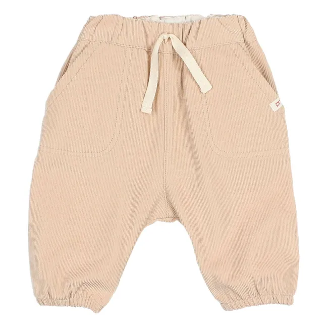 Pantalon Soft Velours Coton Bio | Sable