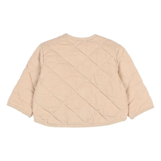 Veste Matelassée Velours Coton Bio | Sable