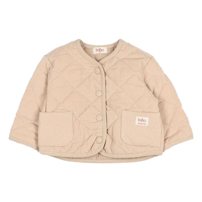 Veste Matelassée Velours Coton Bio | Sable