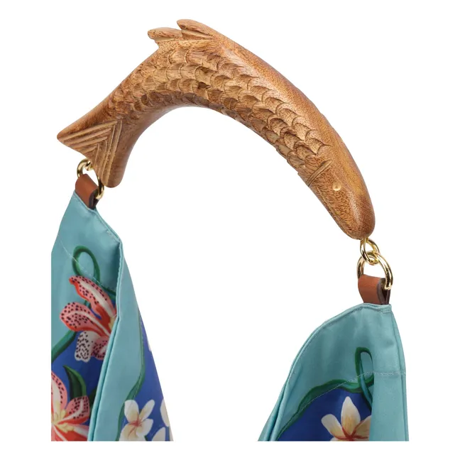 Sac Satin Scarf Small | Bleu