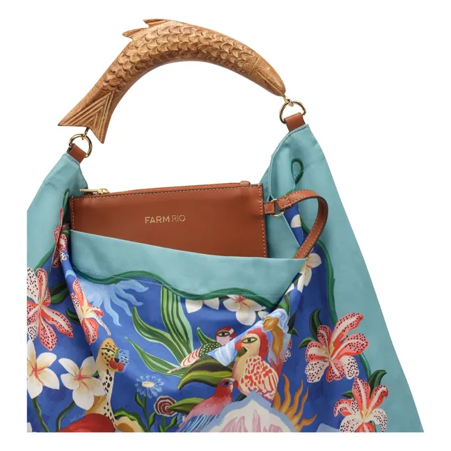 Sac Satin Scarf Small | Bleu