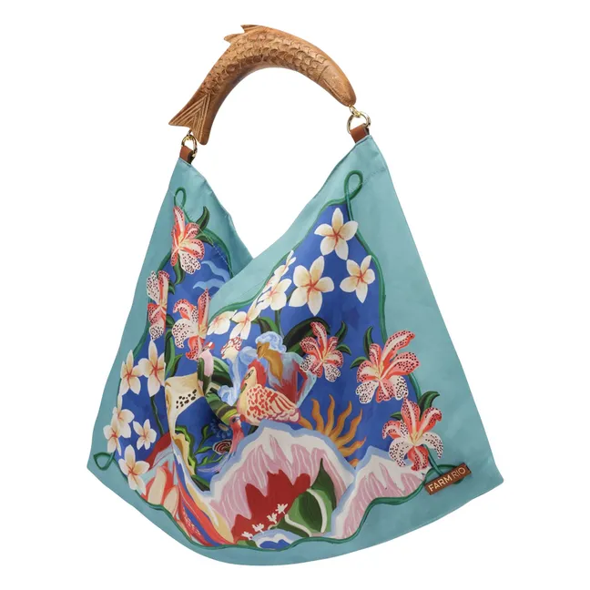 Sac Satin Scarf Small | Bleu