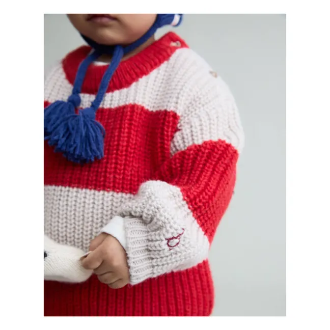 Pull Rayé Bébé | Rouge