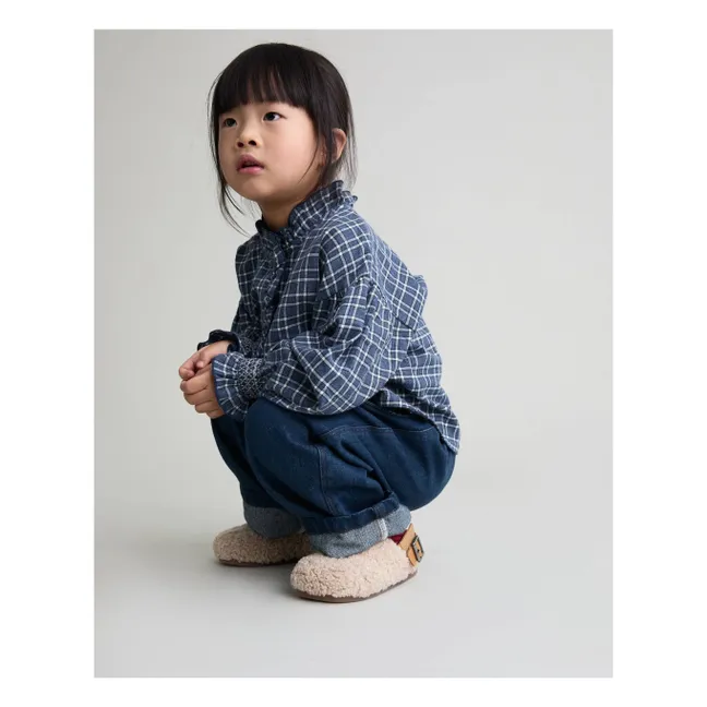 Blouse Tartan | Bleu marine
