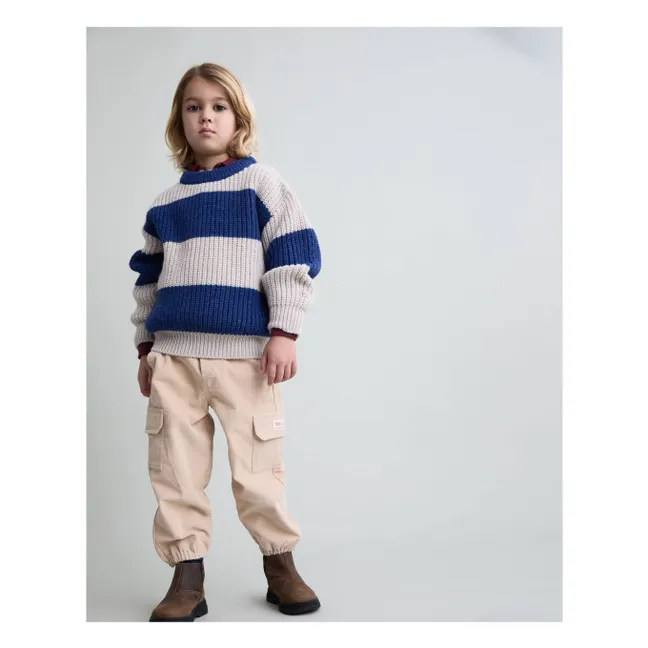 Striped Sweater | Navy blue