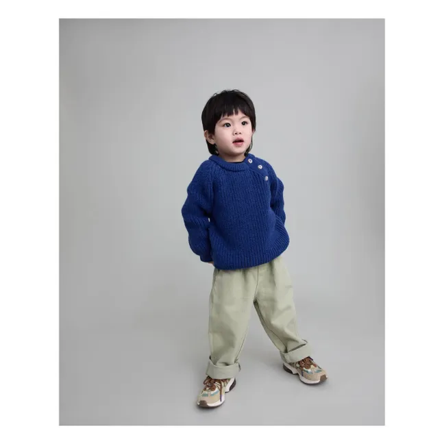 Soft knit sweater | Navy blue