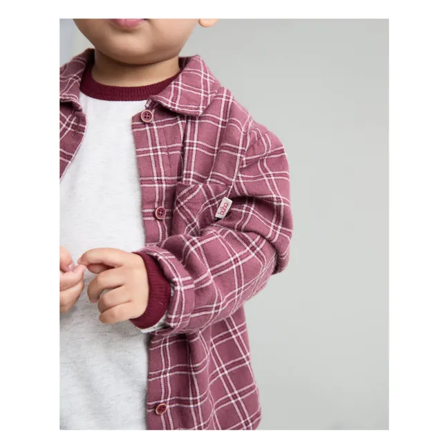Constrasté Chiné T-shirt | Burgundy