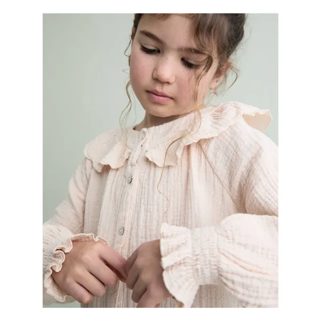 Blouse Plumeti Coton Bio | Rose pâle