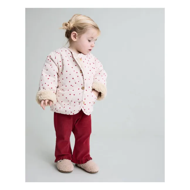 Mini Hearts Jacket | Pale Pink