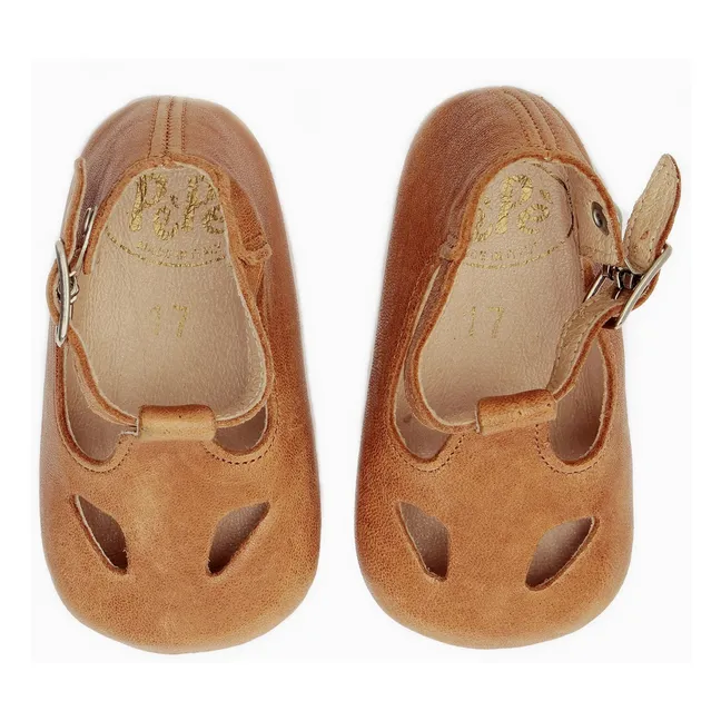 Pantofole traforate | Cognac