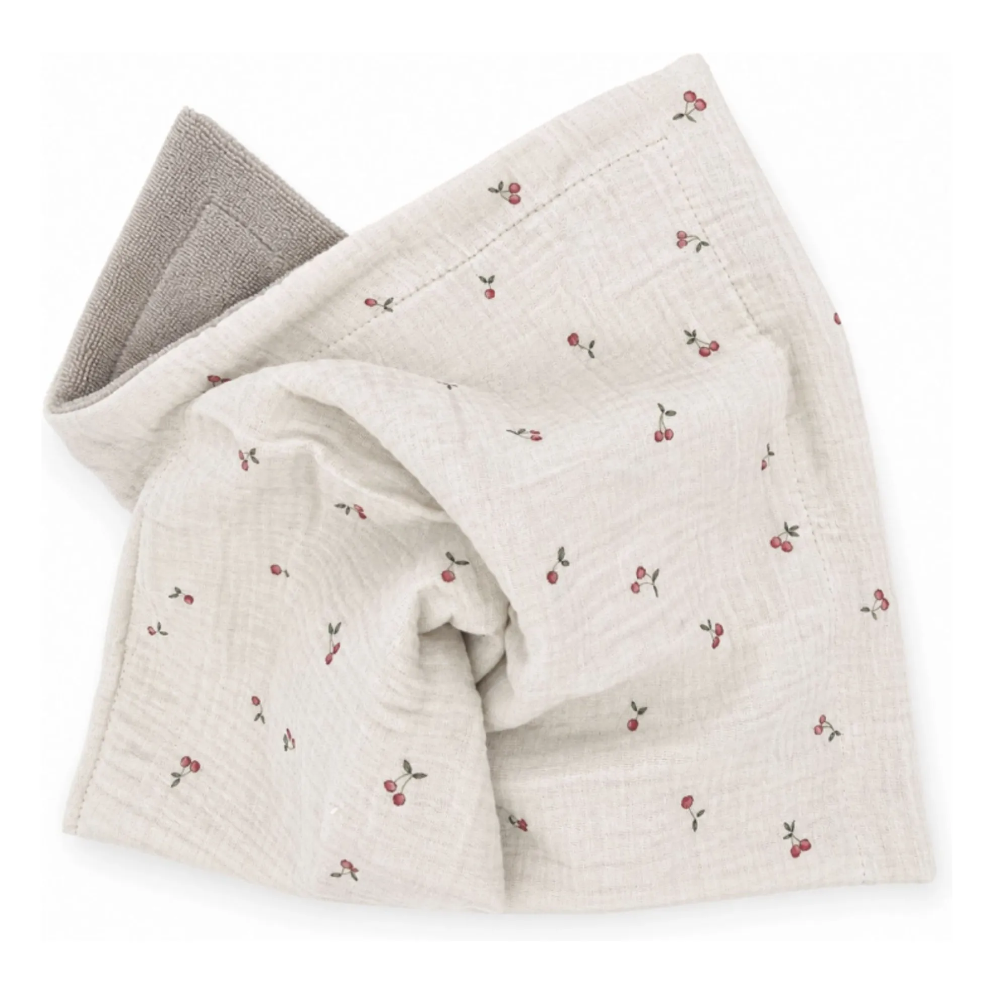 Couverture printemps Cherries | Ecru- Image produit n°1
