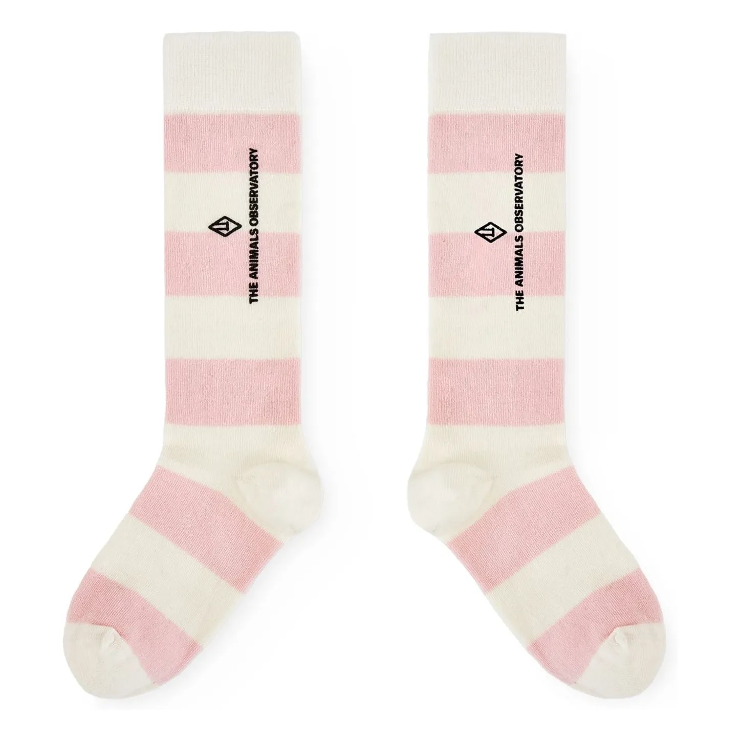 Chaussettes Worm Rayées | Rose pâle- Image produit n°0