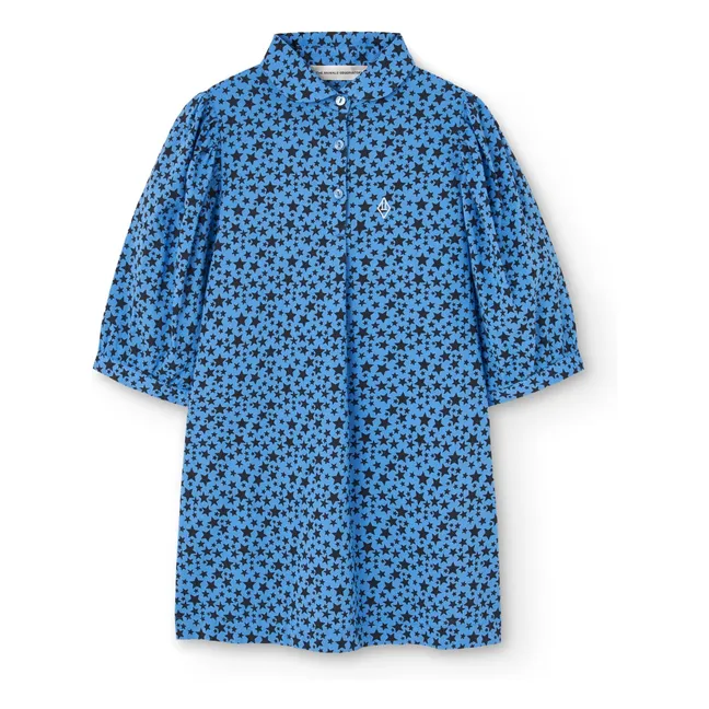 Robe Mouse Etoiles Coton Bio | Bleu