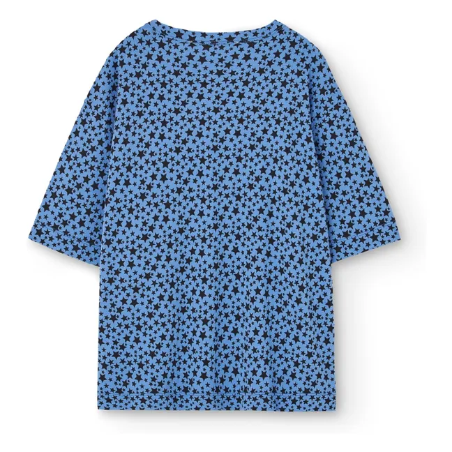 Camiseta de algodón orgánico Collie Stars | Azul