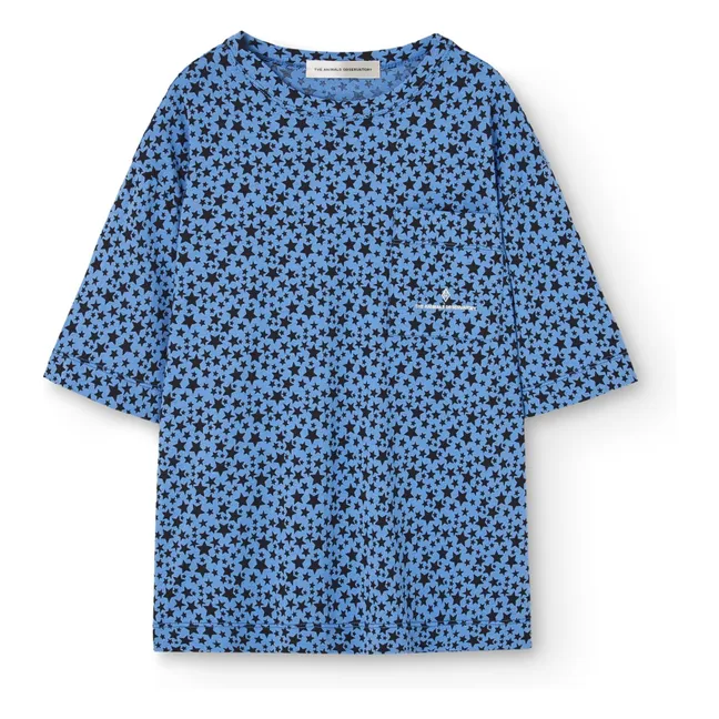 T-shirt Collie Etoiles Coton Bio | Bleu