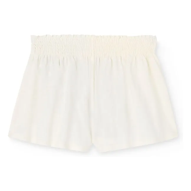 Pantalón corto de avestruz de algodón orgánico lavado | Crudo