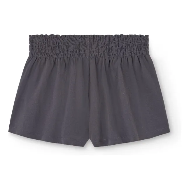 Pantalón corto de avestruz de algodón orgánico lavado | Gris Antracita