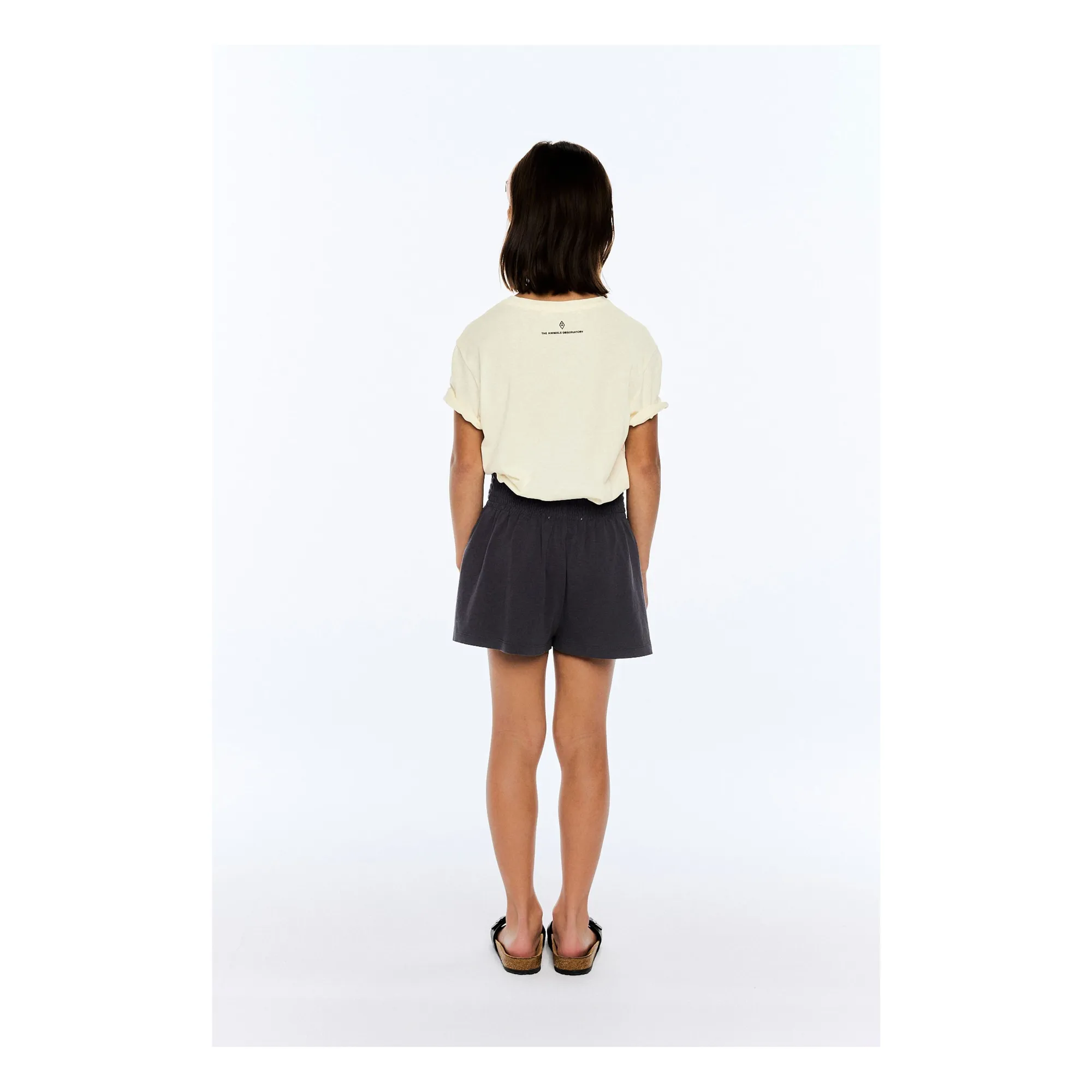 Short Ostrich Délavé Coton Bio | Gris anthracite- Image produit n°2
