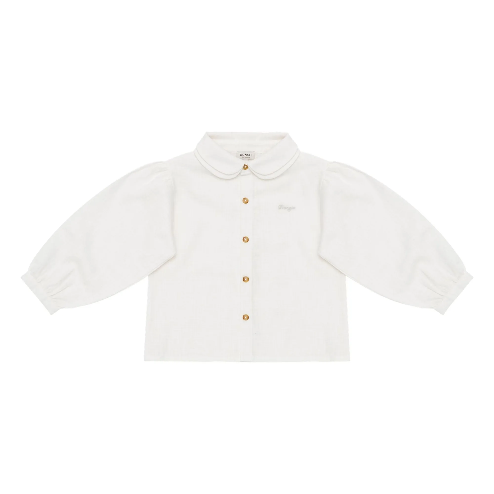 Blouse Col Claudine Anoeche Lin | Blanc- Image produit n°0