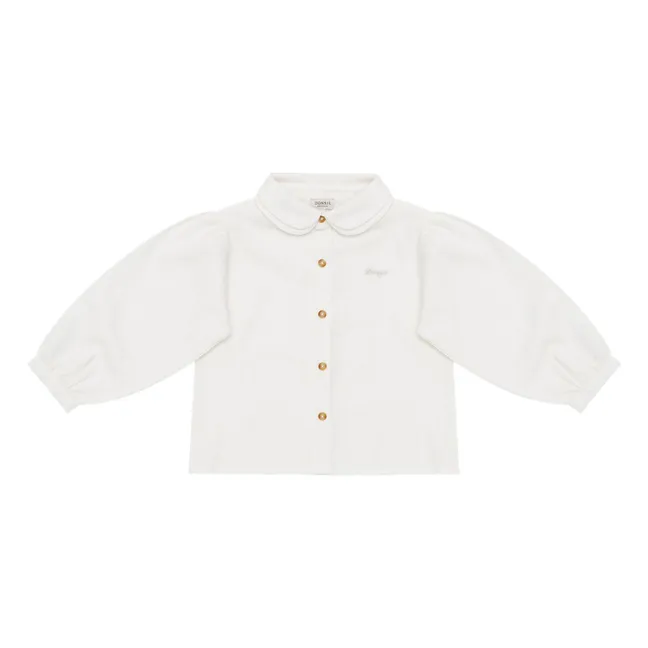 Blouse Col Claudine Anoeche Lin | Blanc