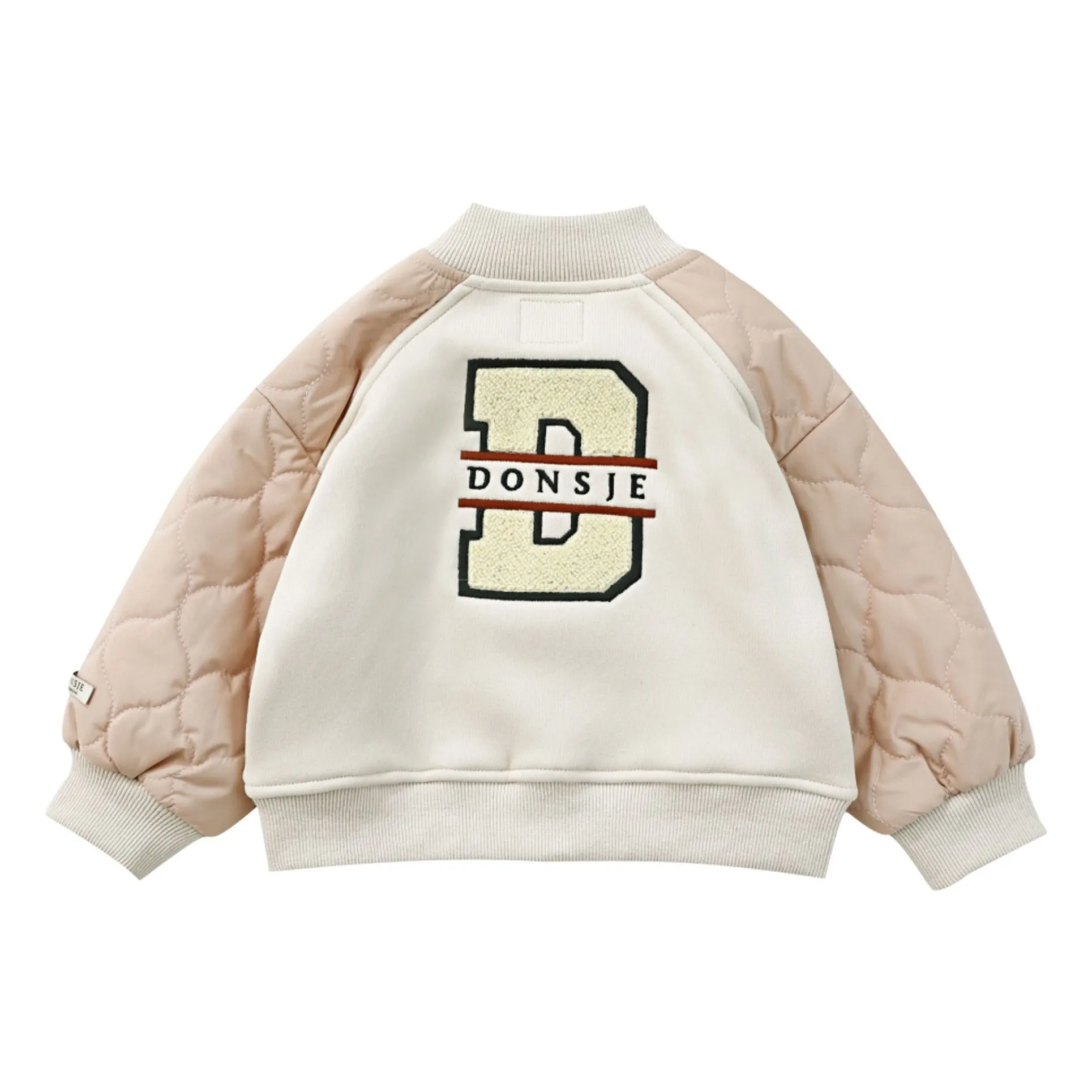 Donsje Ecru Noal Bi-Material Bomber