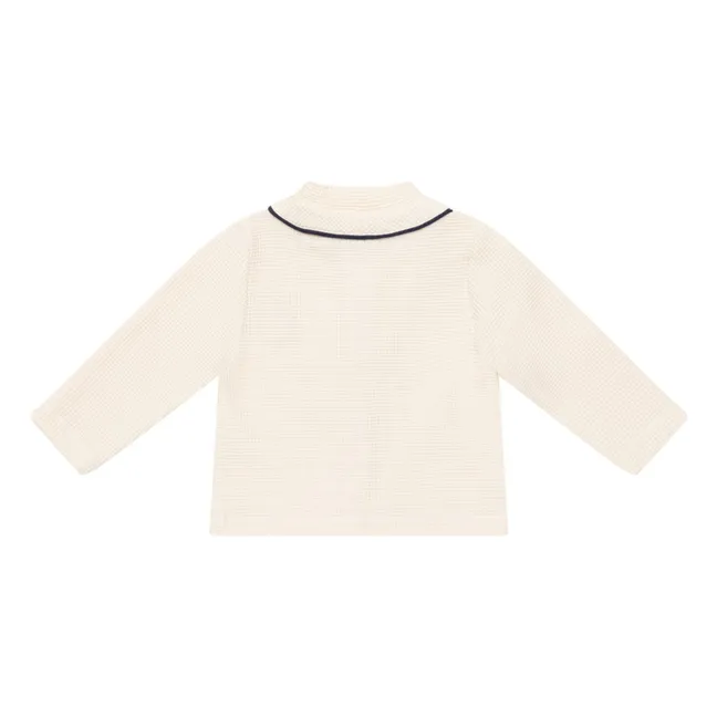 Cardigan Gaufré Senn | Ivoire