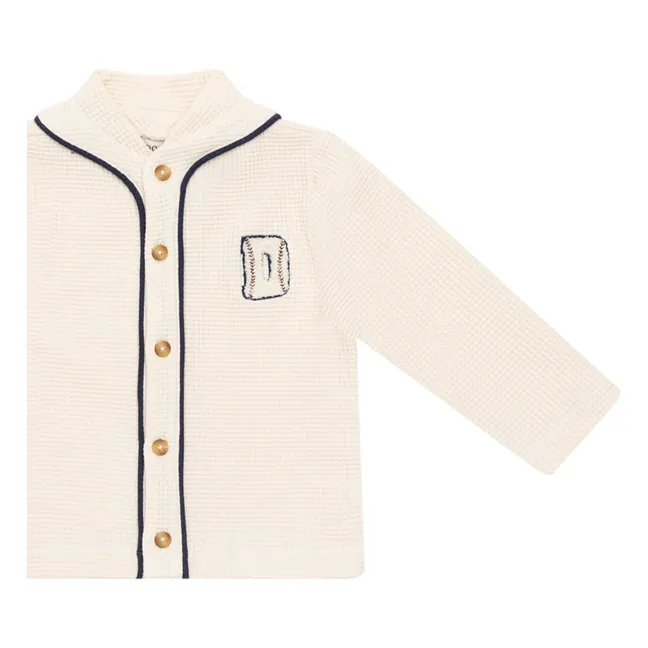 Cardigan Gaufré Senn | Ivoire