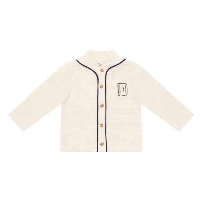 Cardigan Gaufré Senn | Ivoire