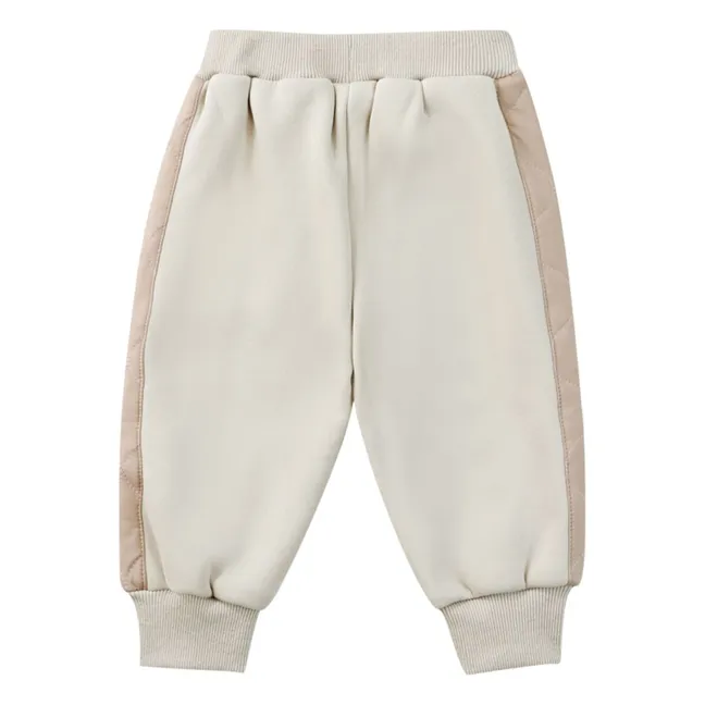 Noorien Bi-Material Jogger | Ecru