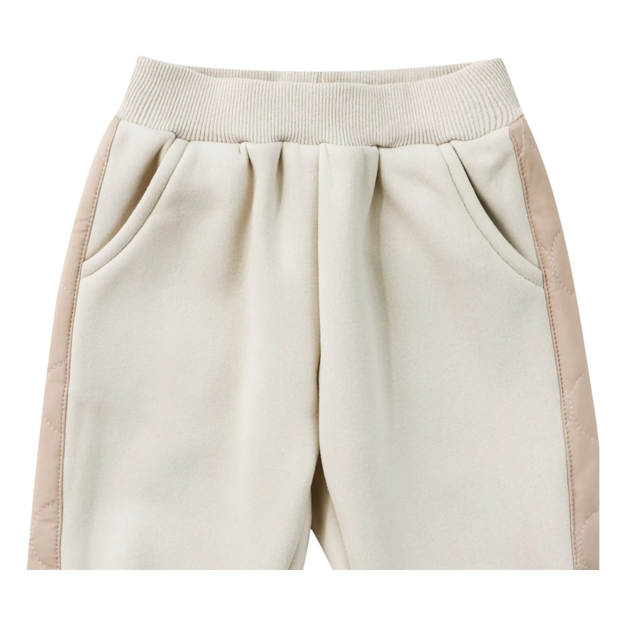 Jogger Bi-Matière Noorien | Ecru- Image produit n°3