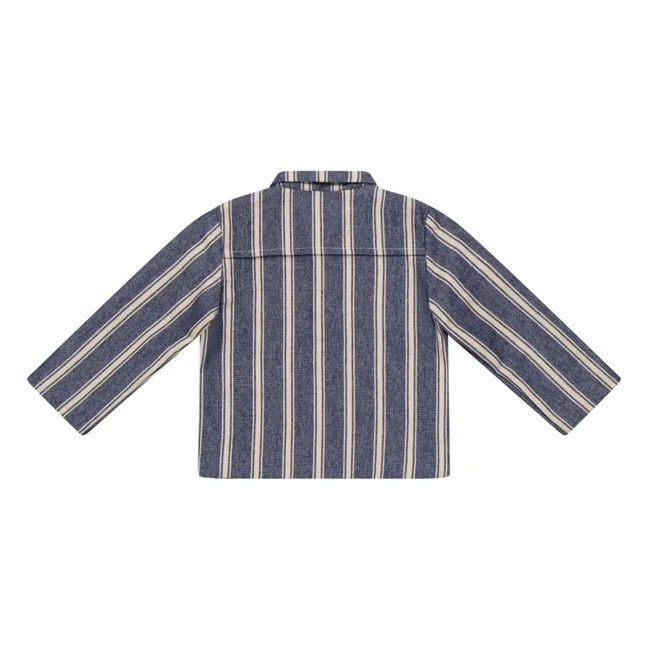 Veste Surchemise Henrik Rayée | Bleu