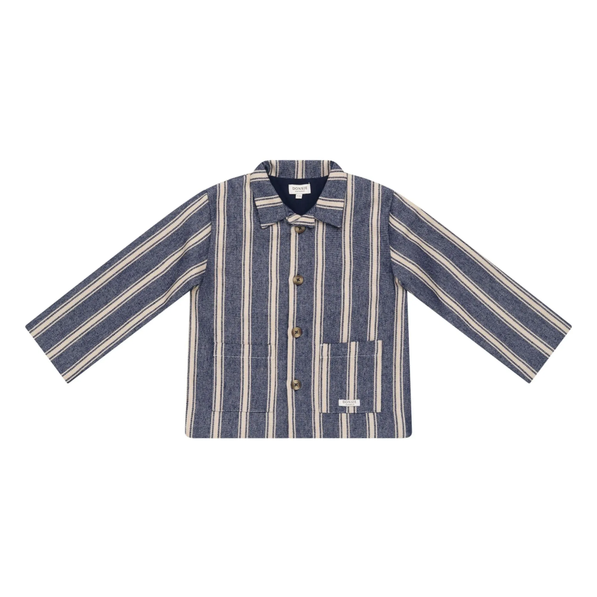 Veste Surchemise Henrik Rayée | Bleu- Image produit n°0