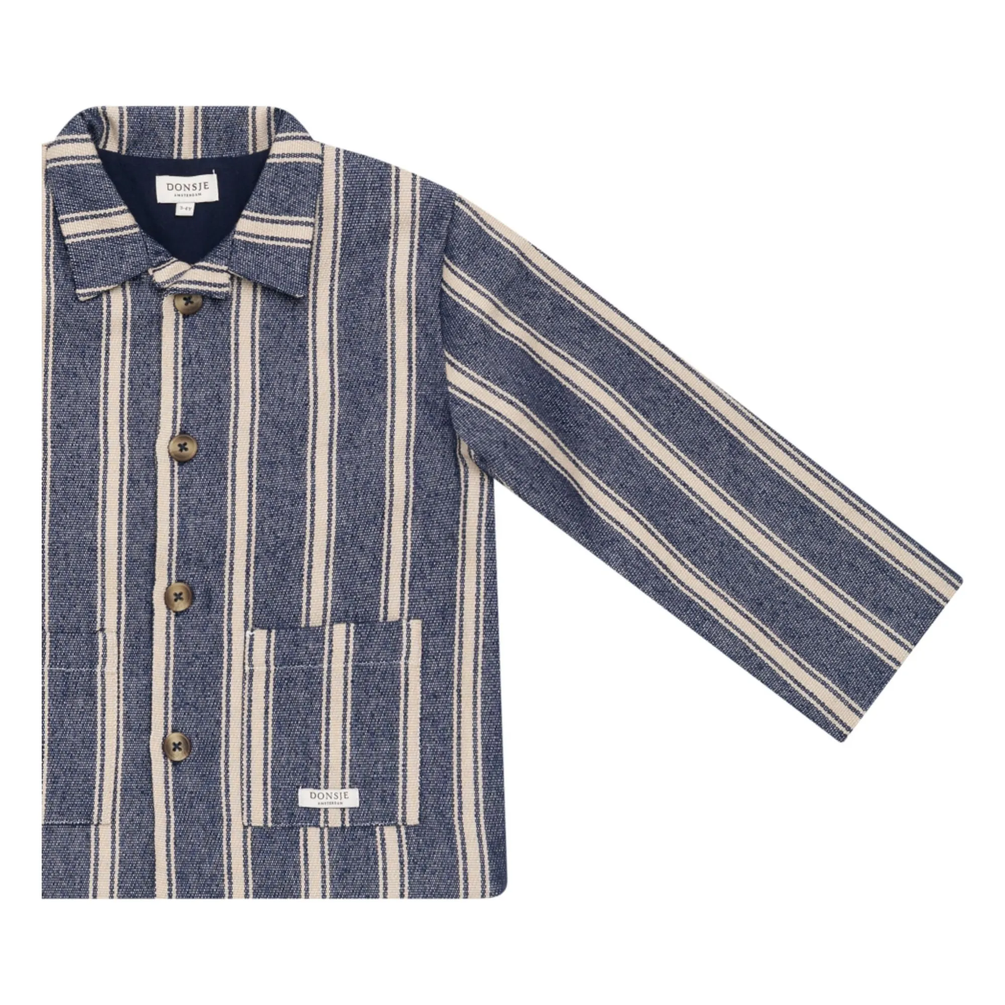 Veste Surchemise Henrik Rayée | Bleu- Image produit n°2