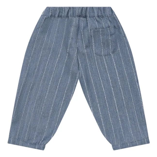 Striped Mink Pants | Denim blue