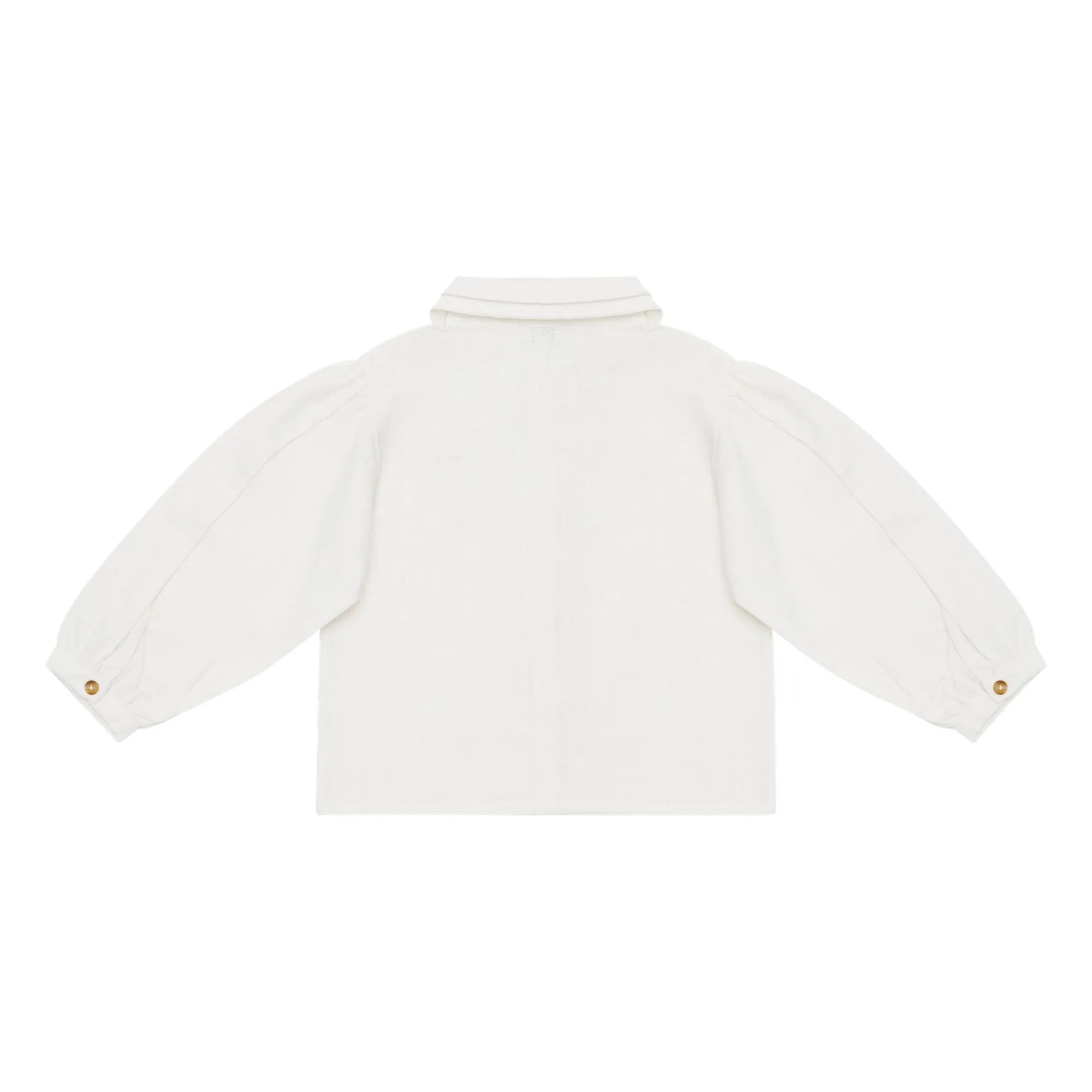 Blouse Col Claudine Anoeche Lin | Blanc- Image produit n°5