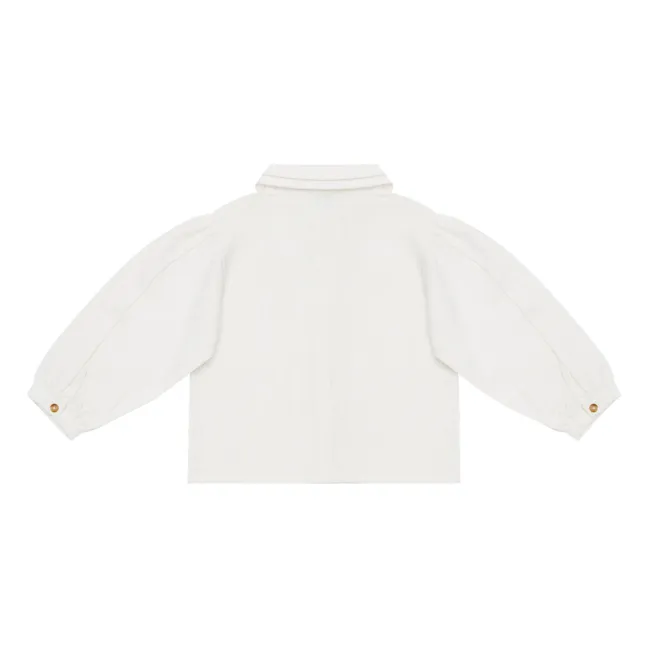 Blouse Col Claudine Anoeche Lin | Blanc