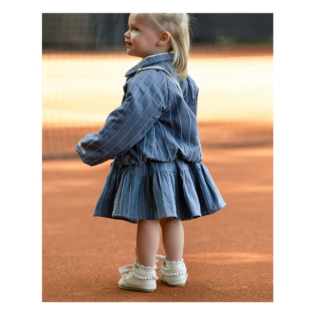Jupe Lazie Rayée | Bleu jean