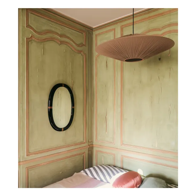 Large Brera hanging lamp in pleated cotton - EU version (220 V) | Sand