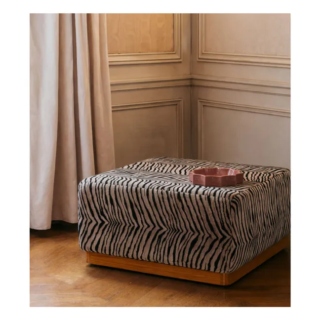 Pouf Rotondo velours tigre | Tigre