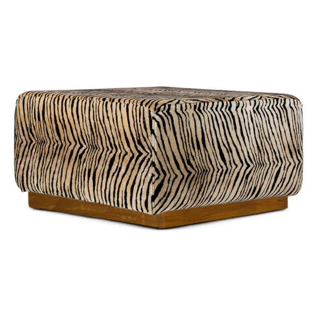 Pouf Rotondo velours tigre | Tigre
