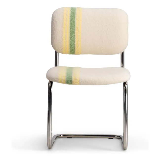 Chaise Classica en mohair à rayures  | Jaune