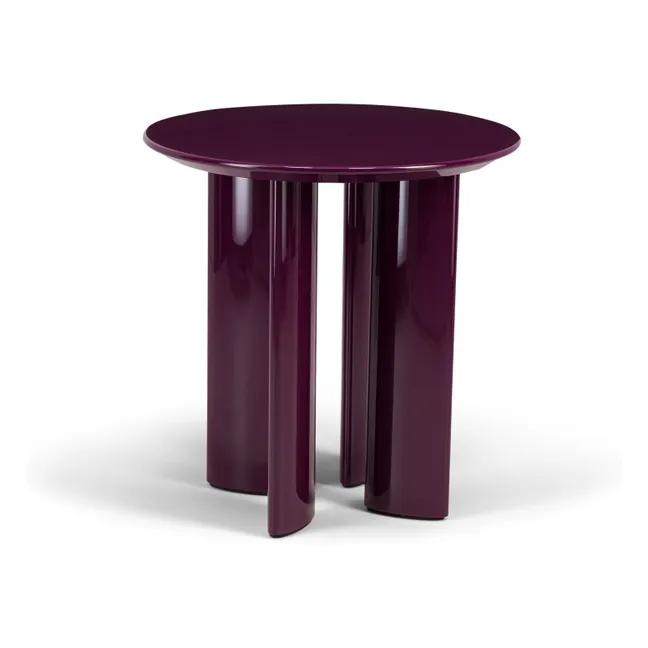 Table d'appoint Carlotta en hêtre laqué | Prune