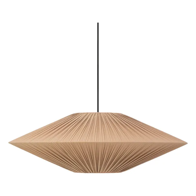 Large Brera hanging lamp in pleated cotton - EU version (220 V) | Sand