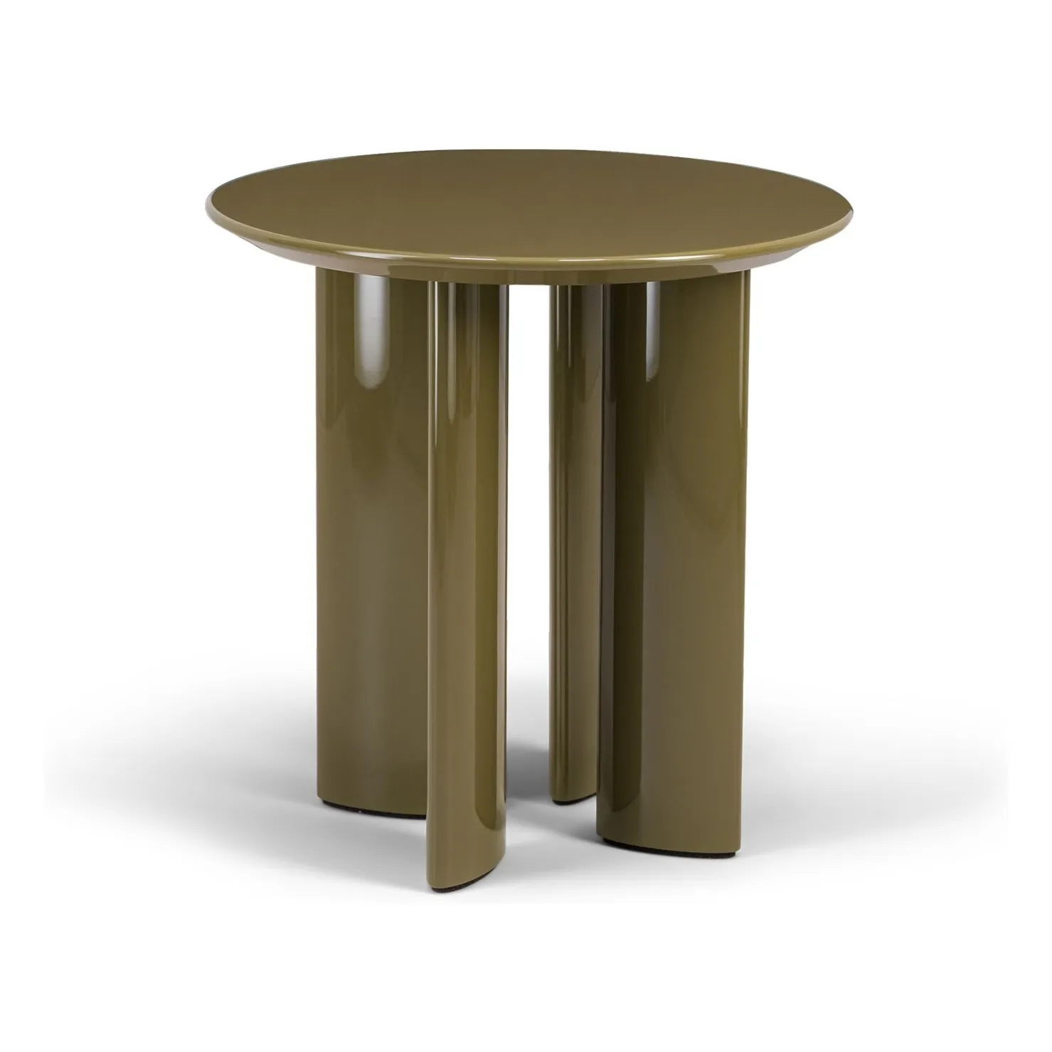 The Socialite Family Khaki Carlotta Side Table In Lacquered Beech
