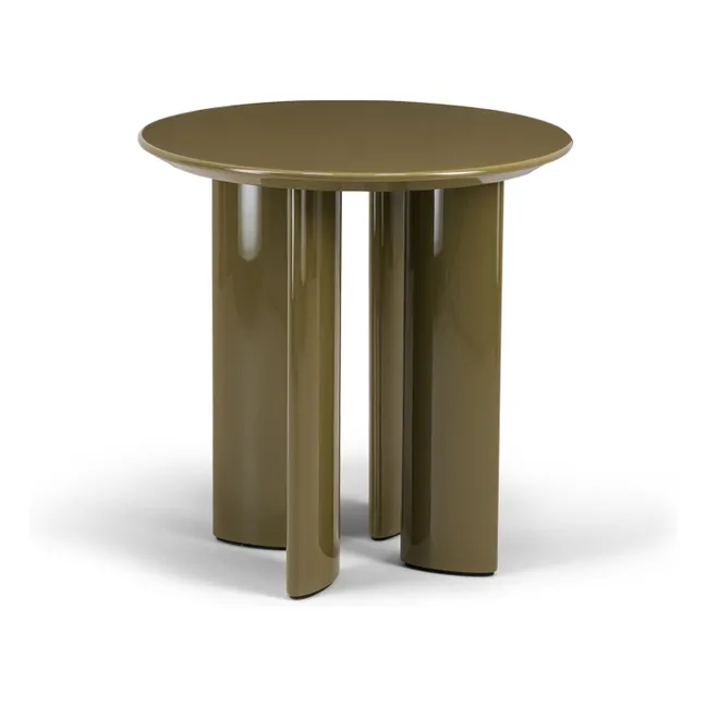 Carlotta side table in lacquered beech | Khaki