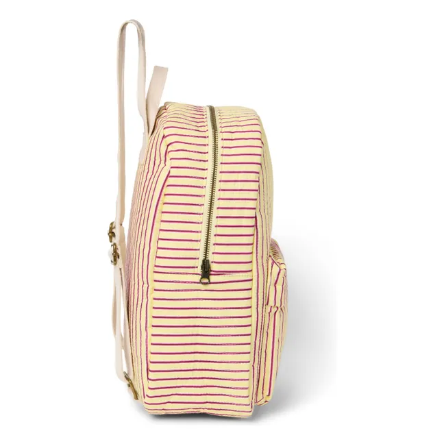 Sac à dos rayé | Jaune pâle
